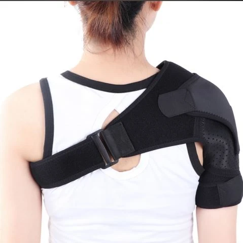 shoulder support wrap with adjustable upper arm fastening
